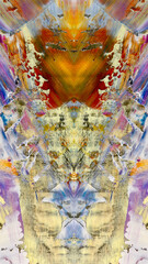 Abstract art background . Hand painting artwork on canvas .