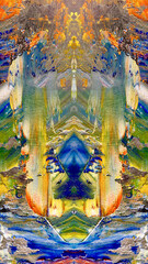 Abstract art background . Hand painting artwork on canvas .