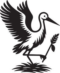 stork with baby