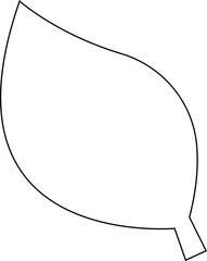 leaf icon, fresh, nature outline pictogram cut out elements, nature themes, leaves in flat style for icons and graphic design, natural, eco, bio, and vegan labels. isolated on transparent background