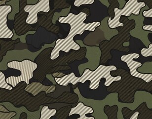 Full seamless camouflage texture skin pattern vector for military textile. Generated image