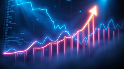 Naklejka premium Uplifted Financial Growth