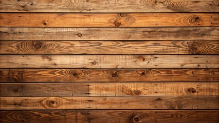 Naklejka premium Rustic Brown Wooden Planks Background Texture Horizontal Wood Grain Pattern