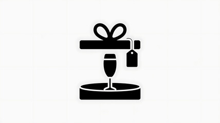 Gift presentation elegant modern flat style vector illustration
