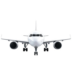 Fototapeta premium Airplane Front View Travel Transportation Journey Flight,