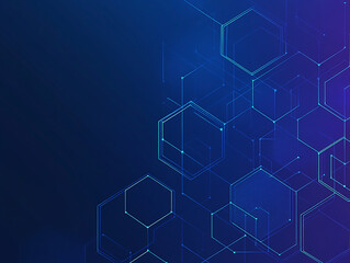 Abstract geometric pattern featuring hexagons on a gradient blue background for digital design