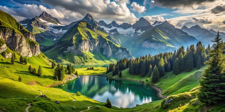 Stunning Gantrisch Nature Park Landscape, Berner Oberland, Switzerland