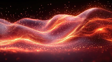 Obraz premium Abstract fiery wave pattern