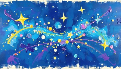 Colorful cosmic canvas