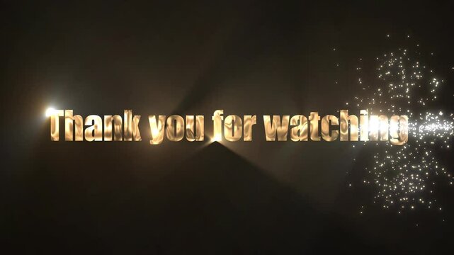 Thank you for watching_Gold text