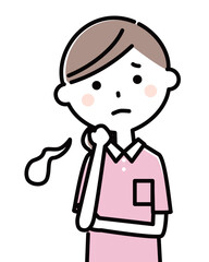 介護スタッフ　へルパー　ため息