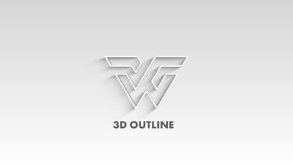 3D Stroke Animation Horizontal Logo Reveal 173