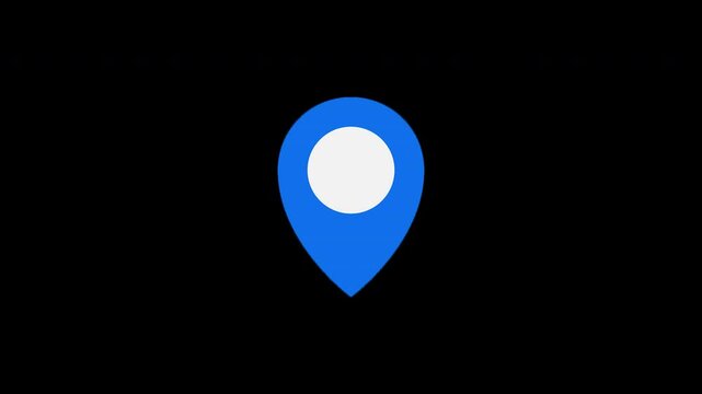 Stylish 4K Map Marker Pin: Alpha Channel MOV, Map Overlay Material