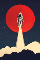 Naklejka premium an astronaut with a helmet