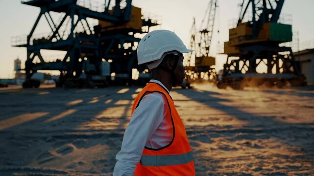 The Worker at Construction Site