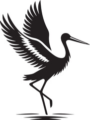 heron silhouette vector