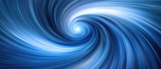 Abstract swirling vortex of blue