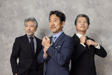 ミドルエイジ男性ビジネスパーソンのグループ
