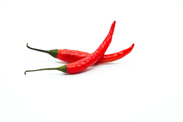 Red Chilli in isolated background, Red Chillies isolated in white background