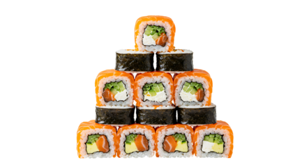 Stack of Sushi Rolls png