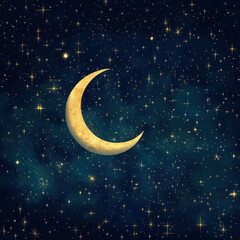 Fototapeta premium moon and stars on blue background