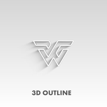 3D Stroke Animation Square Logo Reveal 174