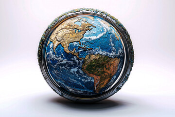 A globe seamlessly transforming into a bicycle wheel