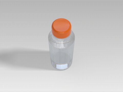 Bottles plastic cylindrical mockup