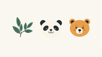 Fototapeta premium Vegan Organic Cosmetic Icons Collection. Not Tested on Animals, Cruelty Free Badges. Eco and Nature Friendly Logo Templates. Flat Line Cartoon Vector Illustration.