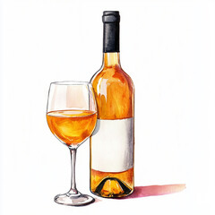 bottle and glass of red wine