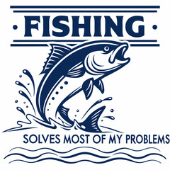 Fishing Solves Most of My Problems: Vintage Fish Design