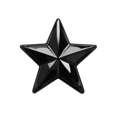 Obraz premium Black Star 3D Render Abstract Design Graphic Art,