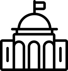 Capitol Building Line Icon