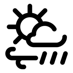 weather dashed line icon