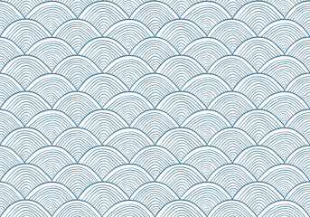 Abstract seamless pattern with doodle waves