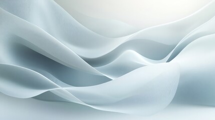 Obraz premium Abstract Light Blue Fabric Waves: A Serene Minimalist Composition