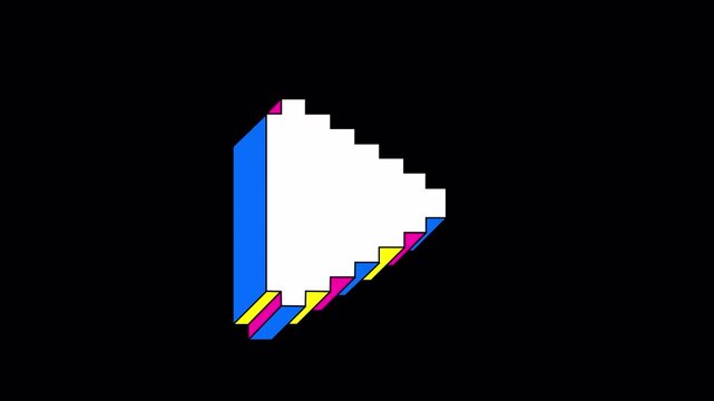 Play icon pixeled motion