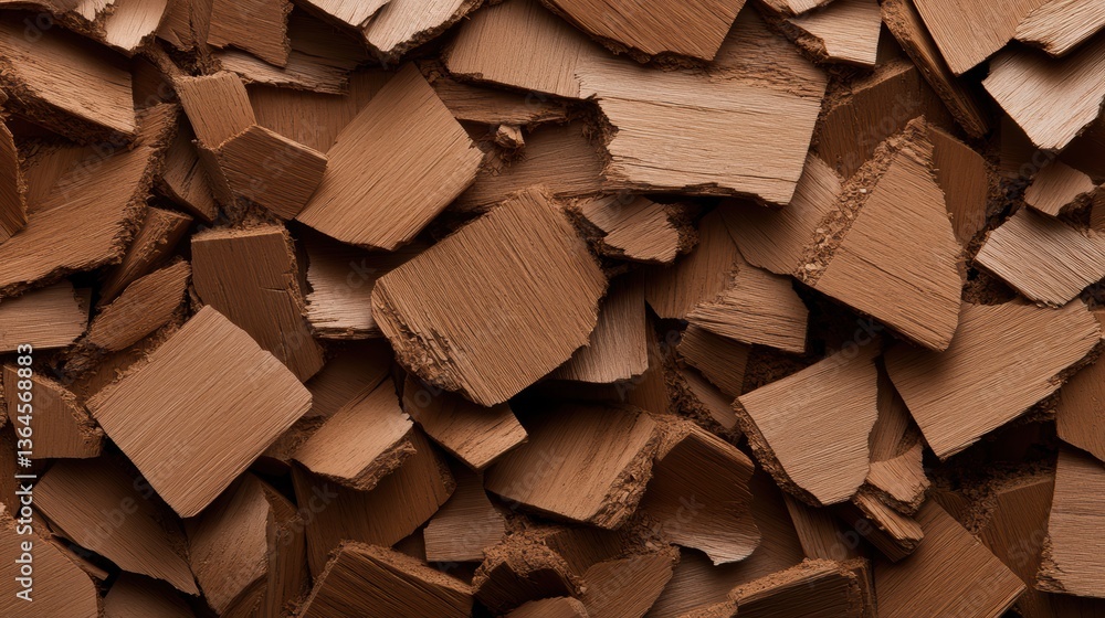 Poster brown cork texture with tightly packed fragments for creative design projects generative ai