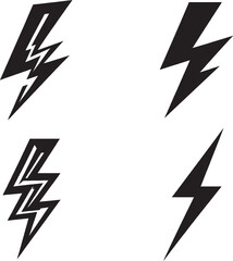 Lightning Bolt in a Sharp Design | Electric Energy Silhouette 