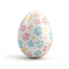 Fototapeta premium Easter egg with colorful floral pattern