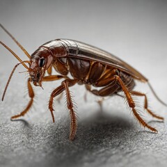 cockroach on black background