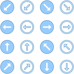 Set of Circled Arrows icons	
