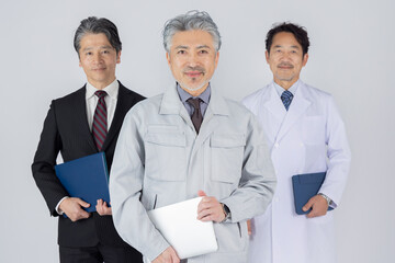 Fototapeta premium 様々な職業のミドルエイジ男性 