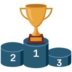 Prize podium for winners