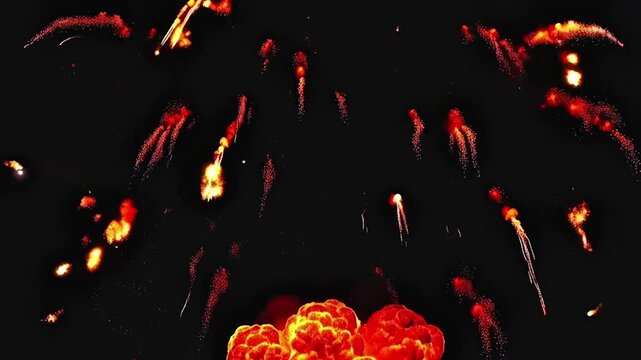 Realistic Cinematic Explosion Effect | Fiery Blast with Smoke, Sparks, and Debris | VFX Element