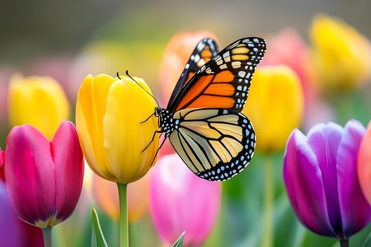 butterfly on yellow flower
