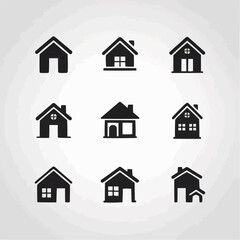 Fototapeta premium set of houses icons