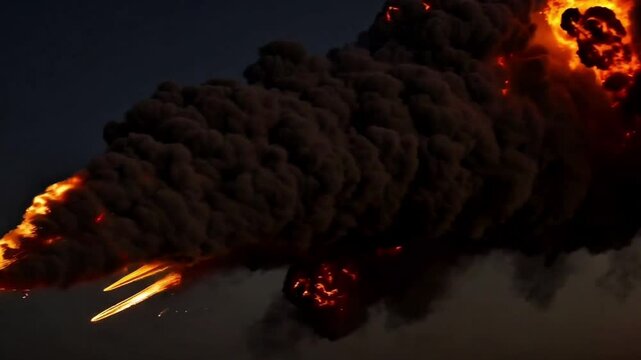 Realistic Cinematic Explosion Effect | Fiery Blast with Smoke, Sparks, and Debris | VFX Element