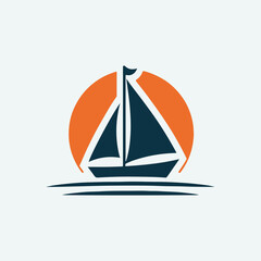 Sailboat symbol logo