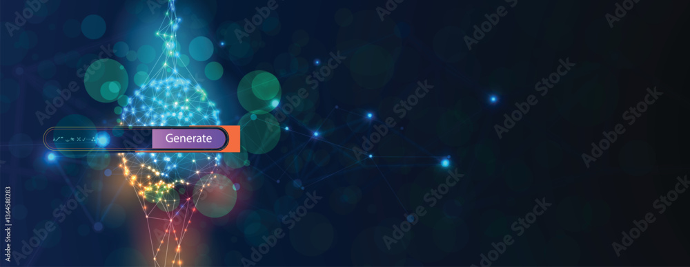 Poster abstract digital artificial intelligence technology background
